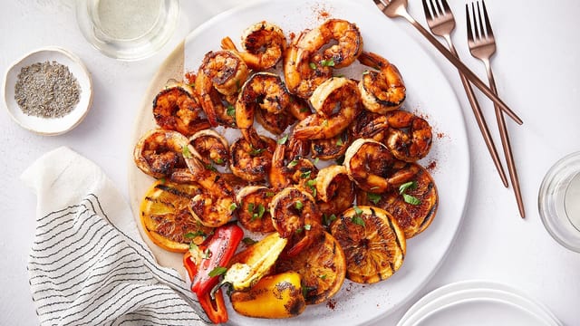 Half a Lb Citrus Shrimp.
