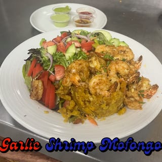 Garlic Shrimp Mofongo